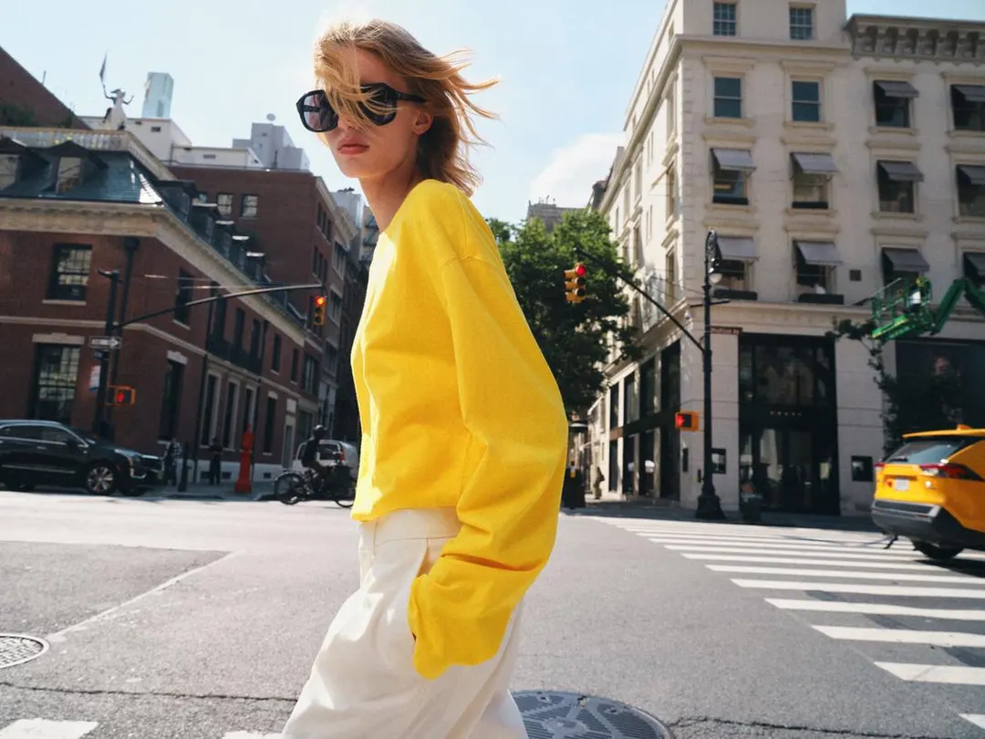 Футболка из хлопка и льна, Zara