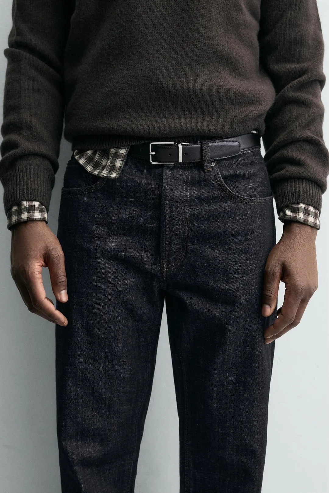 Двусторонний кожаный ремень, Zara