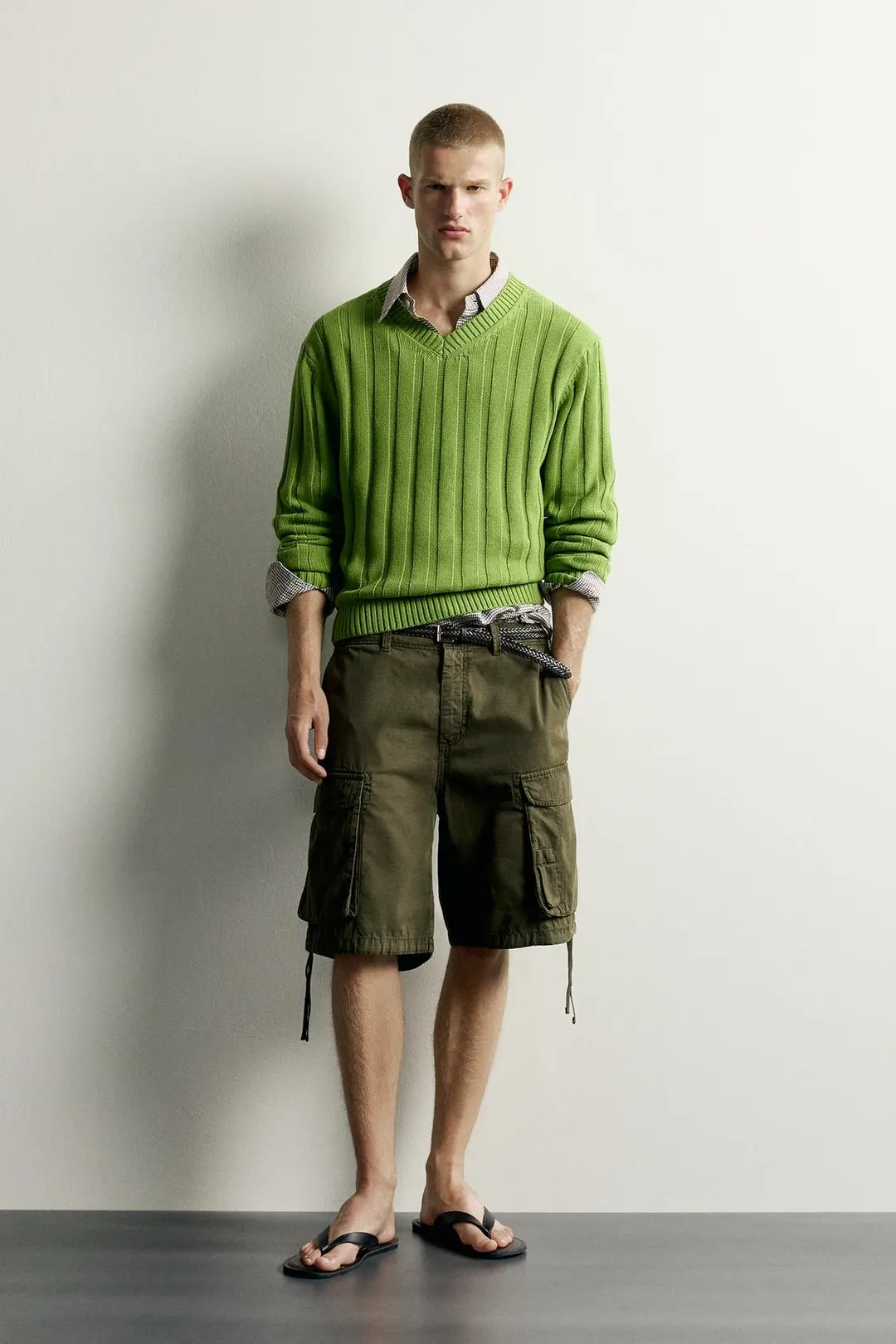 Джемпер свободного кроя в рубчик, Zara