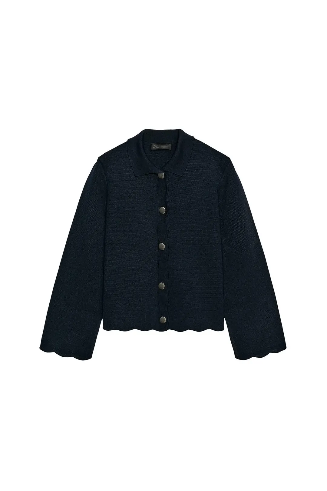Кардиган с волнистой отделкой, Zara