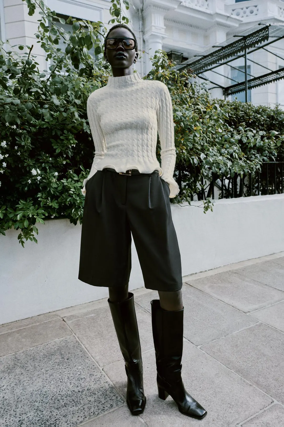 Свитер фактурной вязки с оборками, Zara