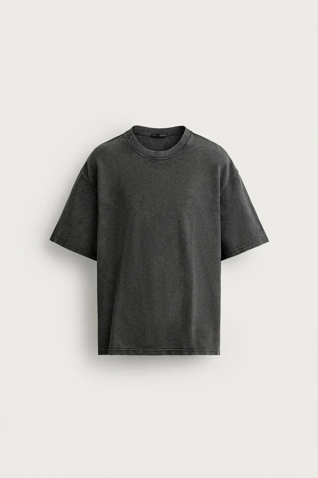 Футболка вафельной вязки с эффектом стирки, Zara