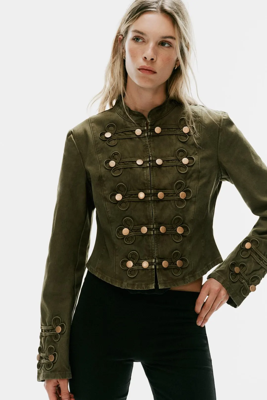 Куртка джинсовая на пуговицах TRF, Zara