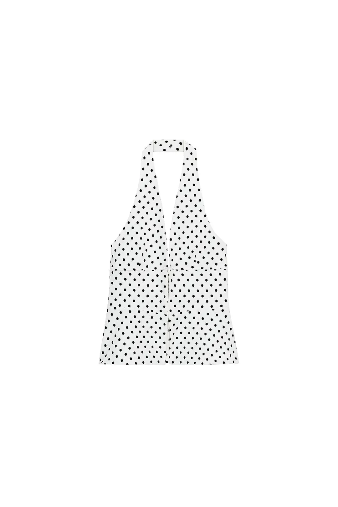 Эластичный топ халтер в горошек, Zara