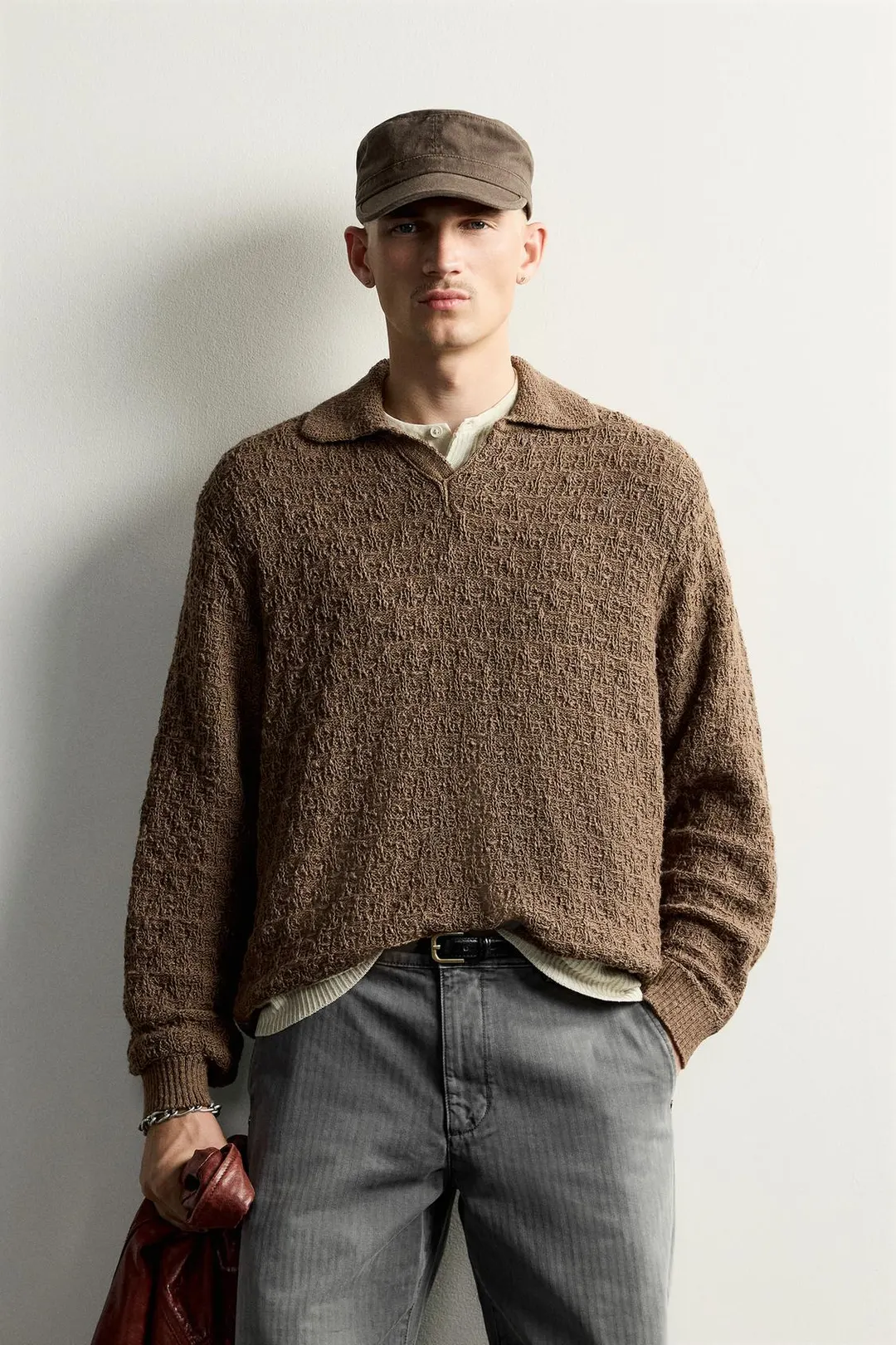 Поло фактурной вязки, Zara