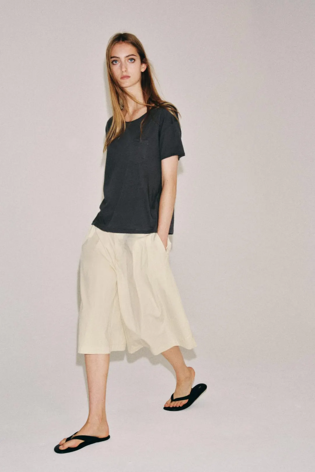 Хлопковая футболка с карманом, Zara