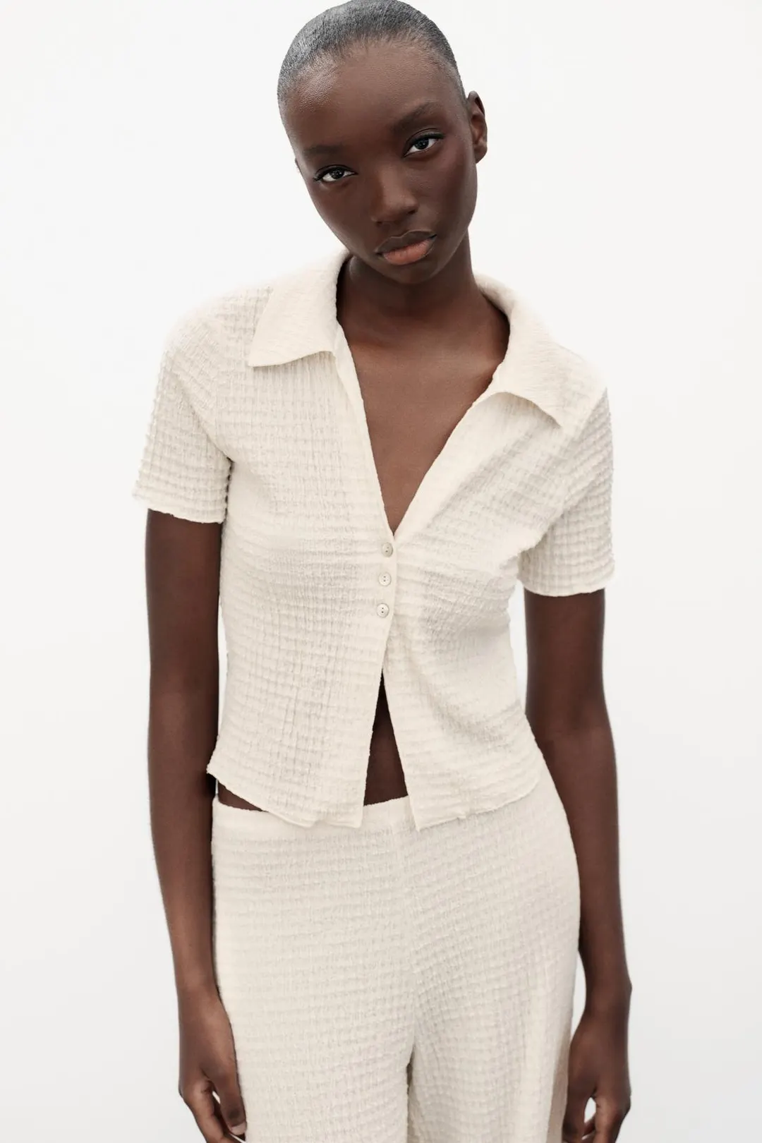 Топ укороченный фактурный, Zara