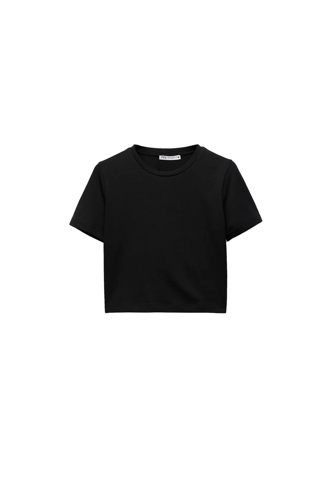 Укороченная футболка с короткими рукавами, Zara