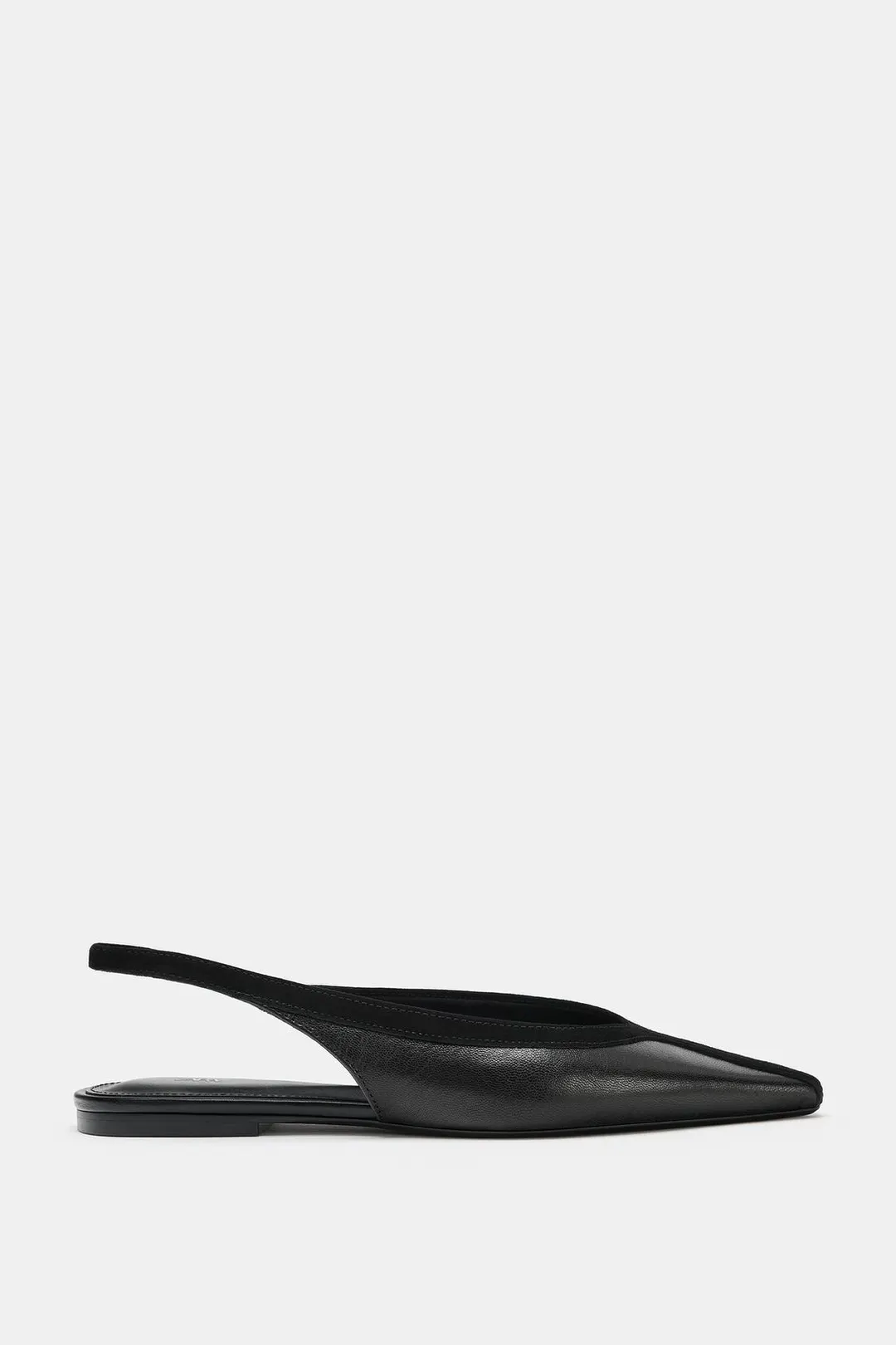 Туфли с открытой пяткой из кожи, Zara