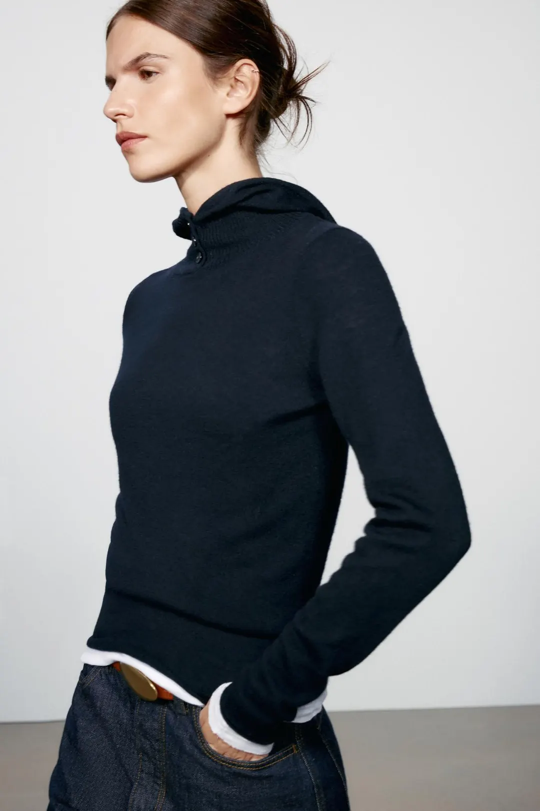 Свитер с капюшоном из 100% особо мягкой шерсти, Zara