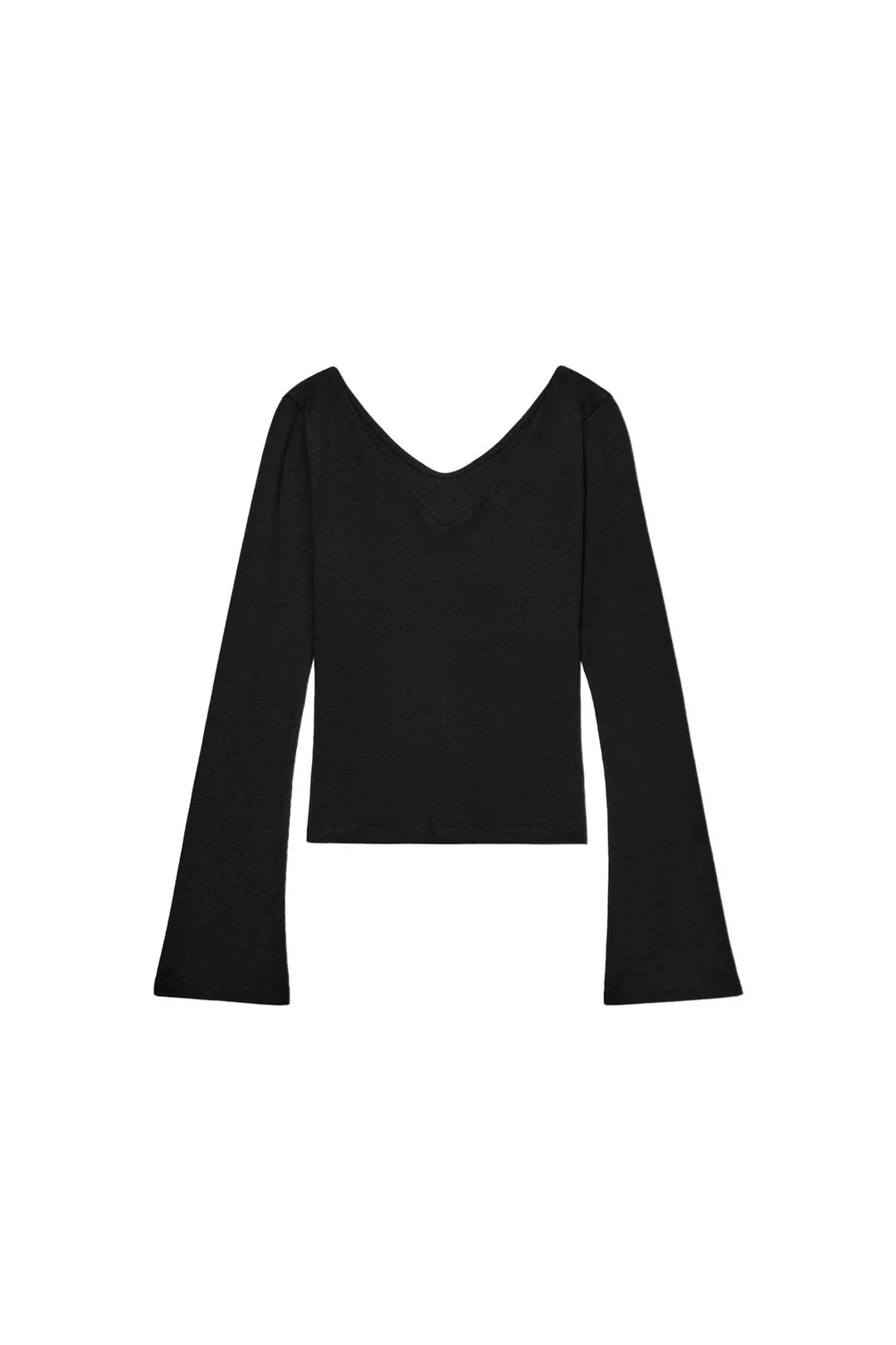 Топ в рубчик с V-образным вырезом, Zara