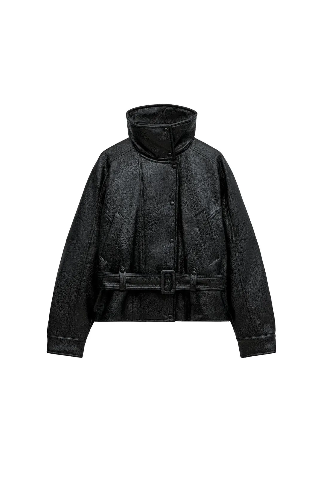 Куртка под кожу с поясом, Zara