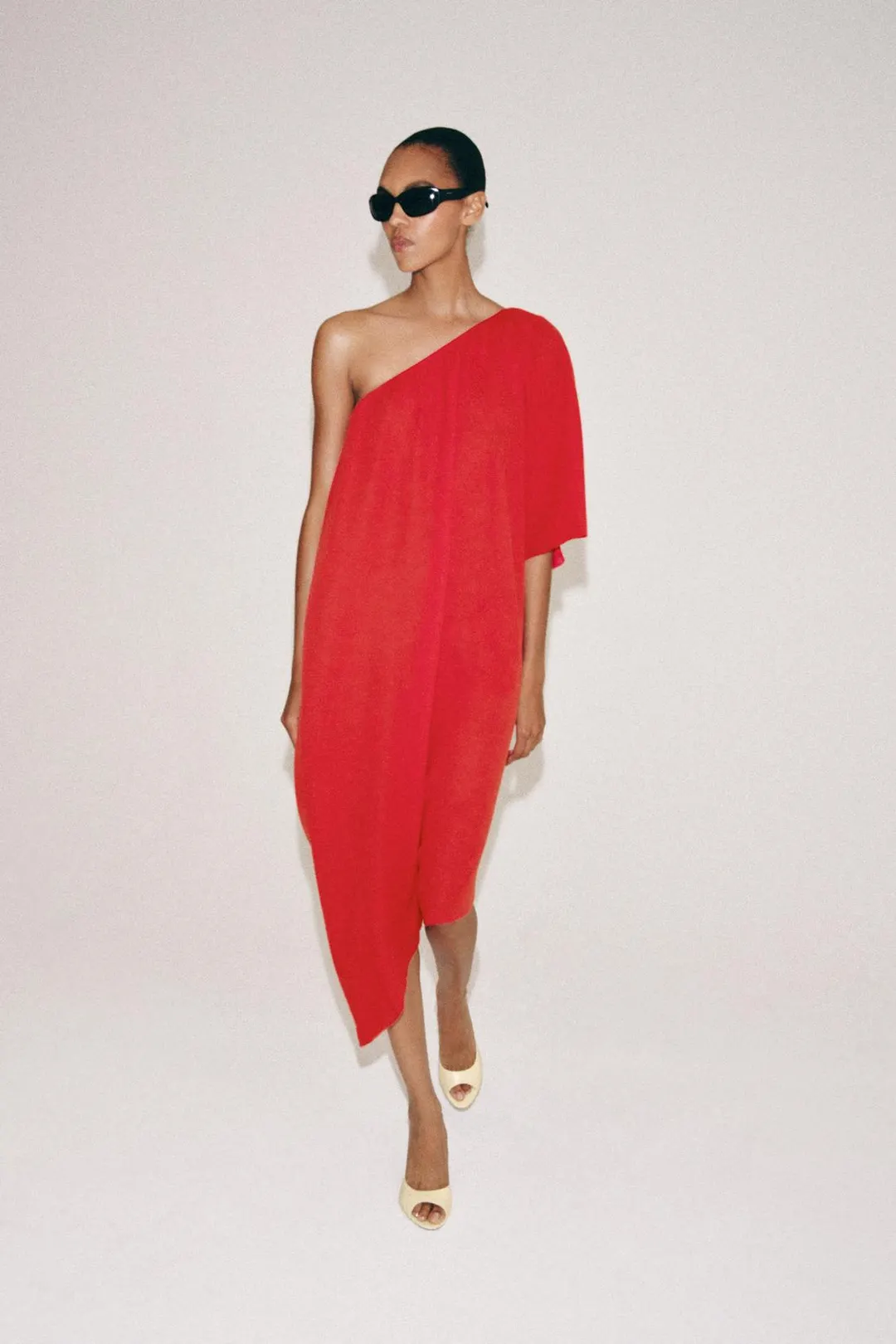 Босоножки-мюли из кожи на высоком каблуке, Zara
