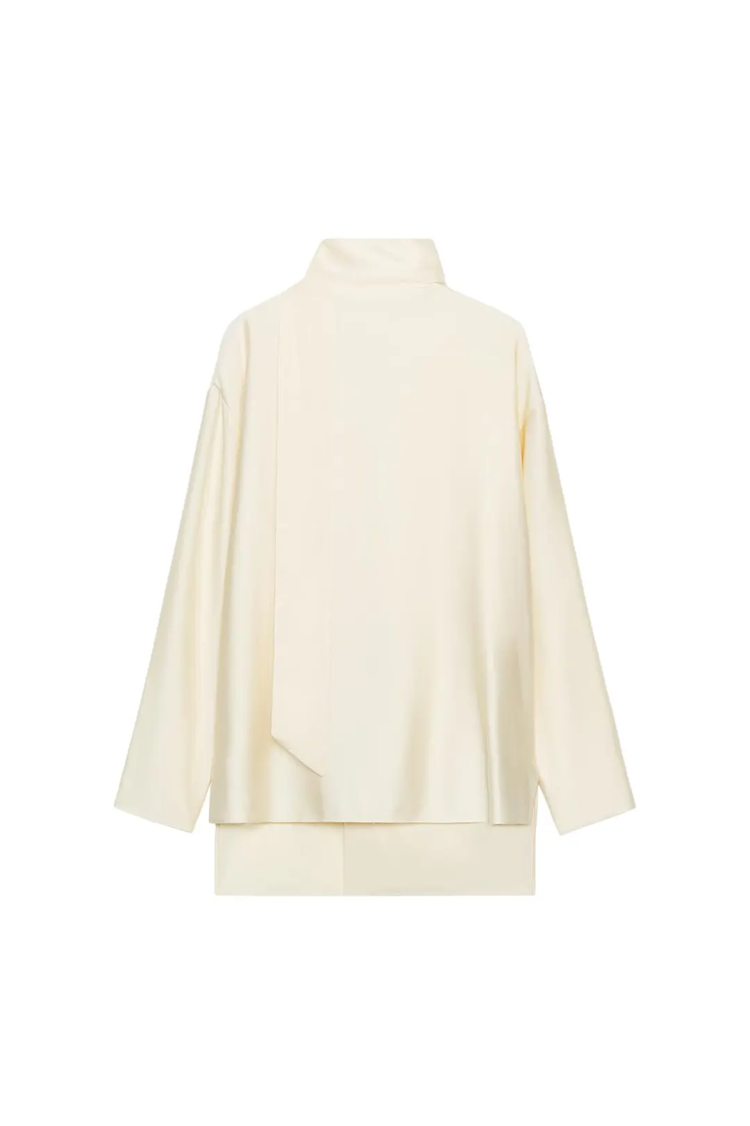 Блузка из сатина с завязкой ZW Collection, Zara