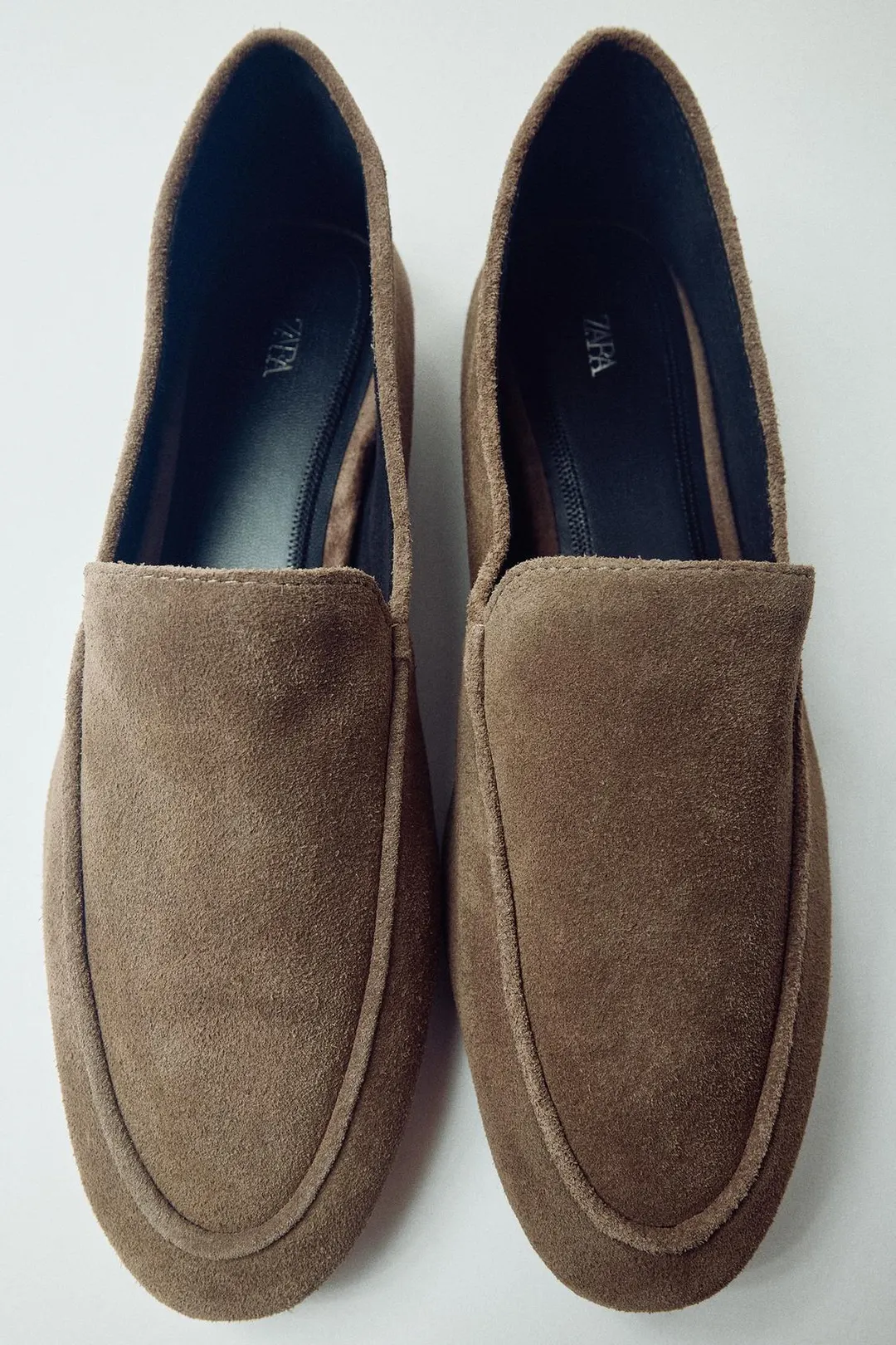 Лоферы из мягкого спилка, Zara