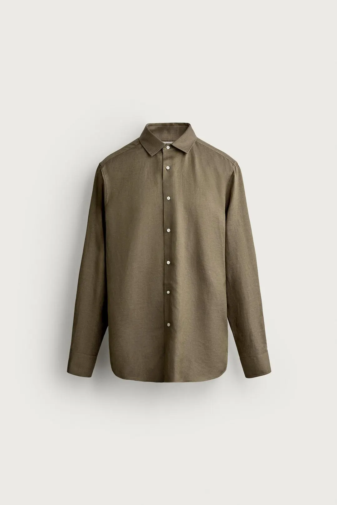 Рубашка прямого кроя из льна и лиоцелла, Zara