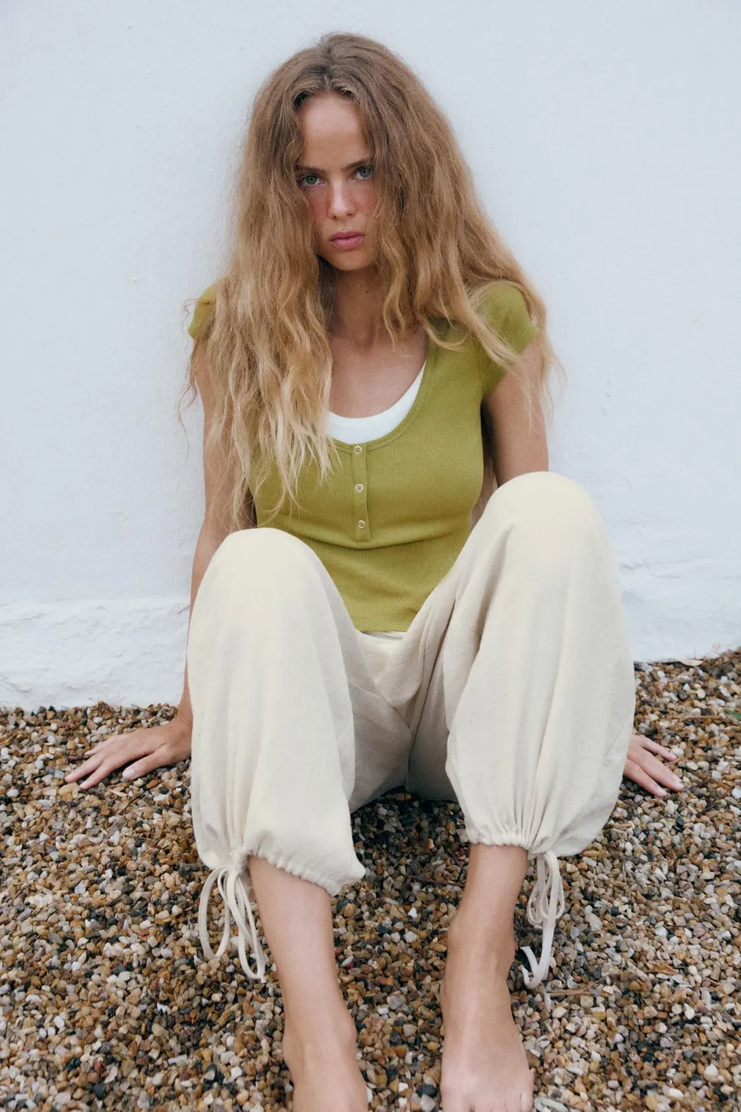 Многослойная футболка хенли, Zara