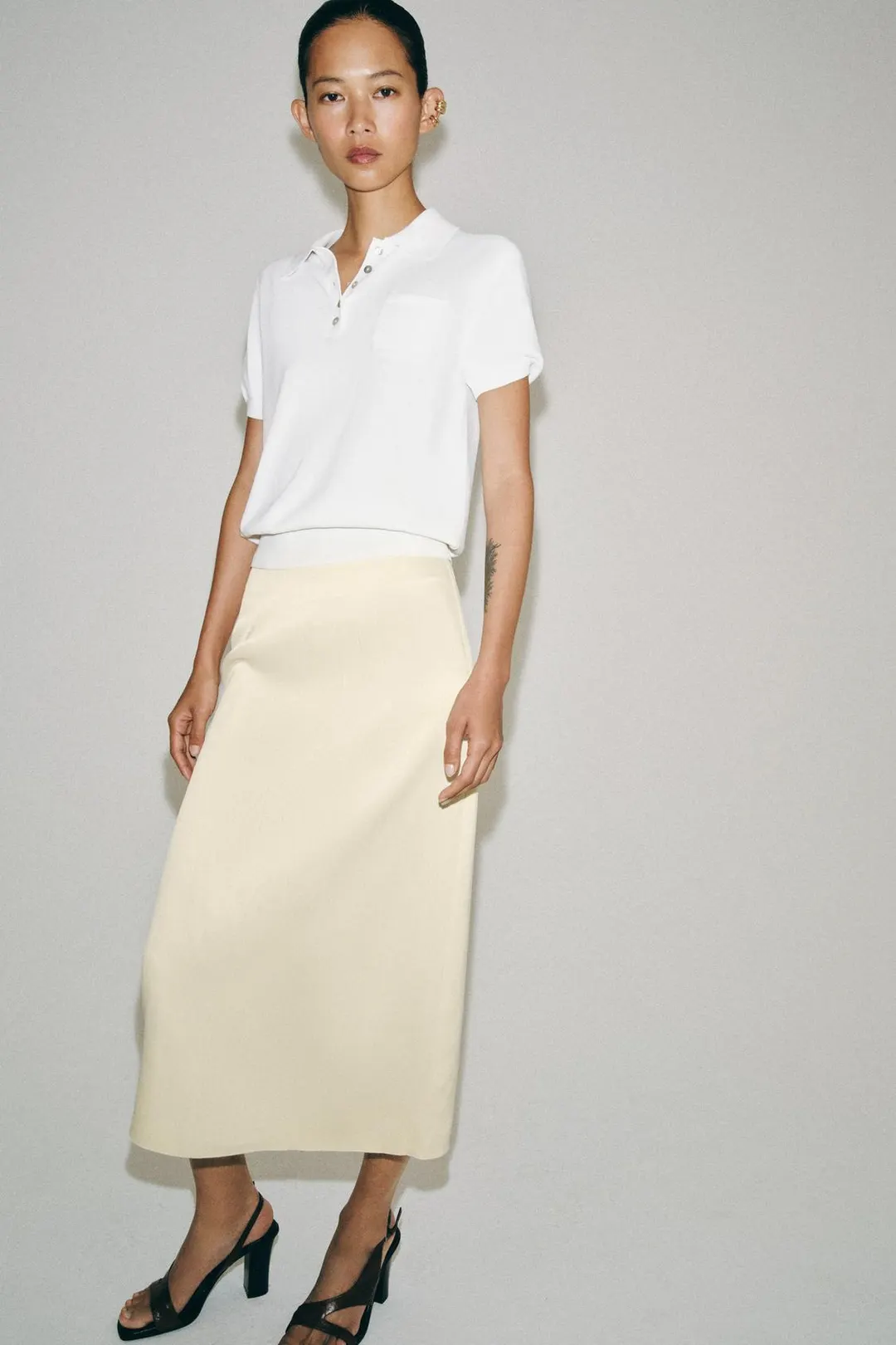 Юбка миди прямого кроя ZW Collection, Zara
