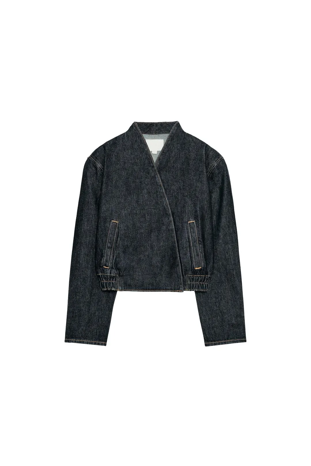 Джинсовый бомбер с запахом TRF, Zara