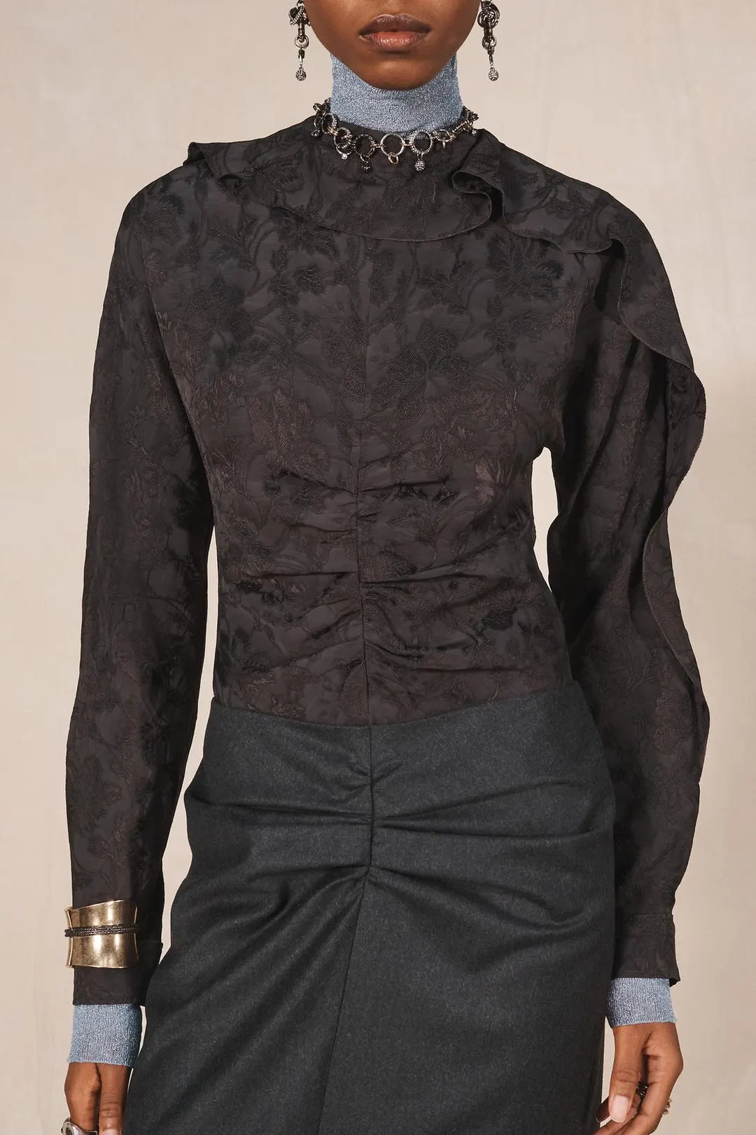 Комбинированное жаккардовое платье Limited Edition, Zara