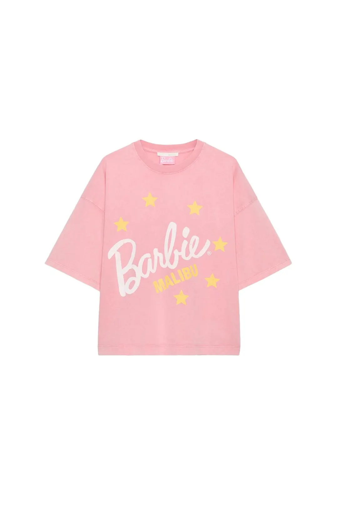 Футболка с эффектом стирки BARBIE®, Zara