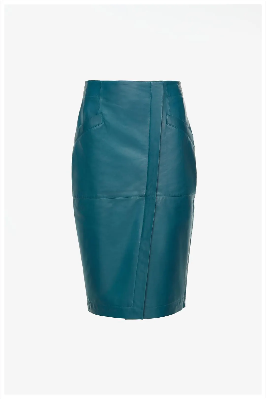Кожаная юбка миди Limited Edition, Zara