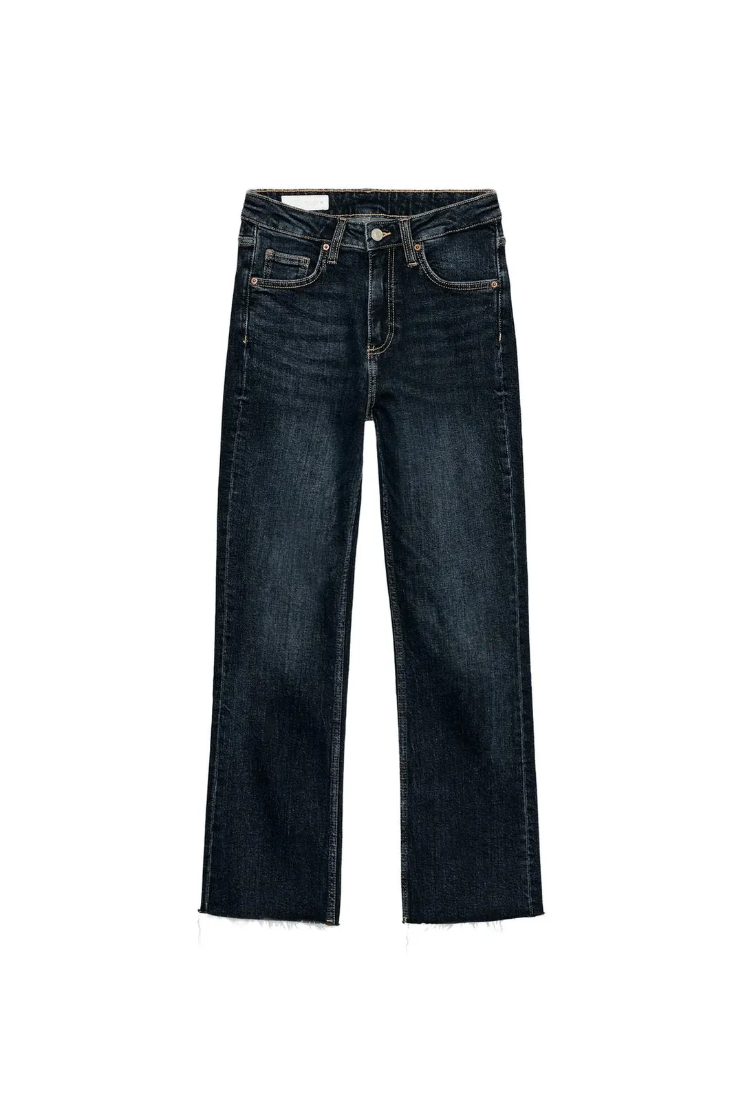 Укороченные расклешенные джинсы с высокой посадкой TRF, Zara