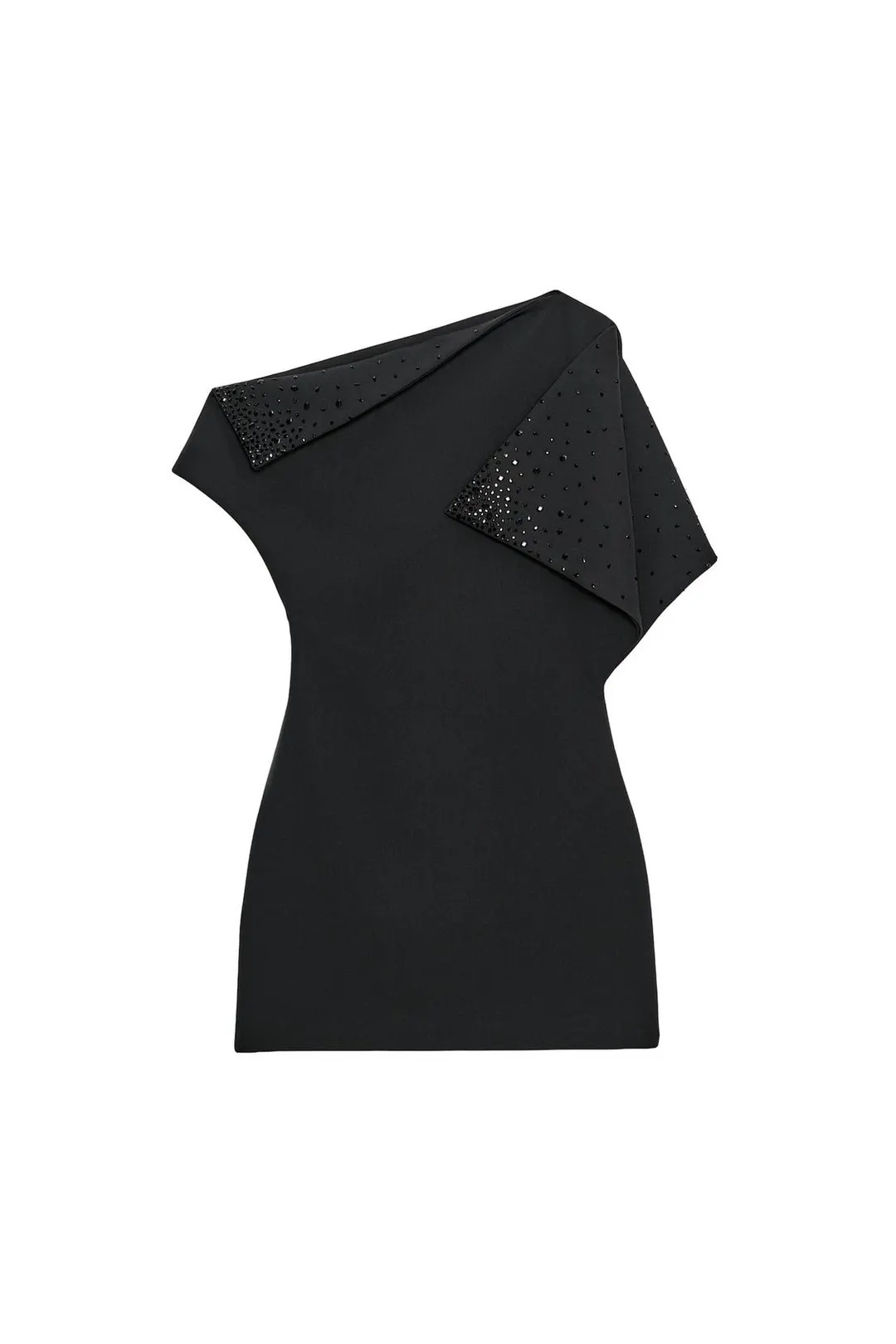 Асимметричное мини-платье с блеском, Zara