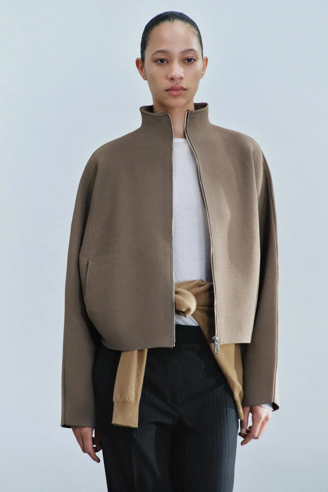 Вязаный жакет со сборками, Zara