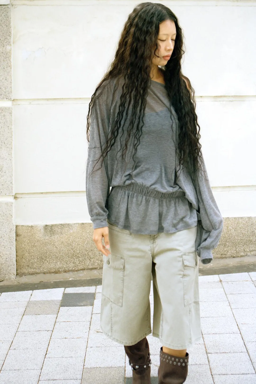 Джинсовые бермуды карго, Zara