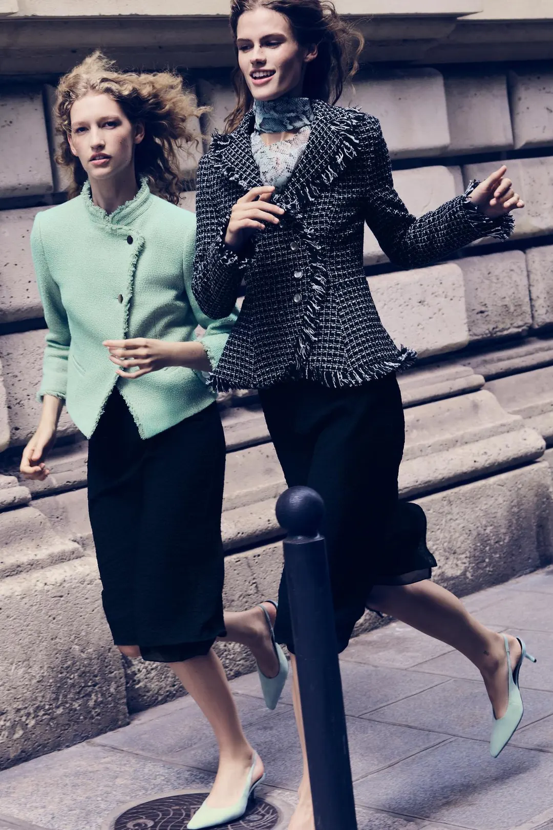 Юбка миди комбинированная, Zara
