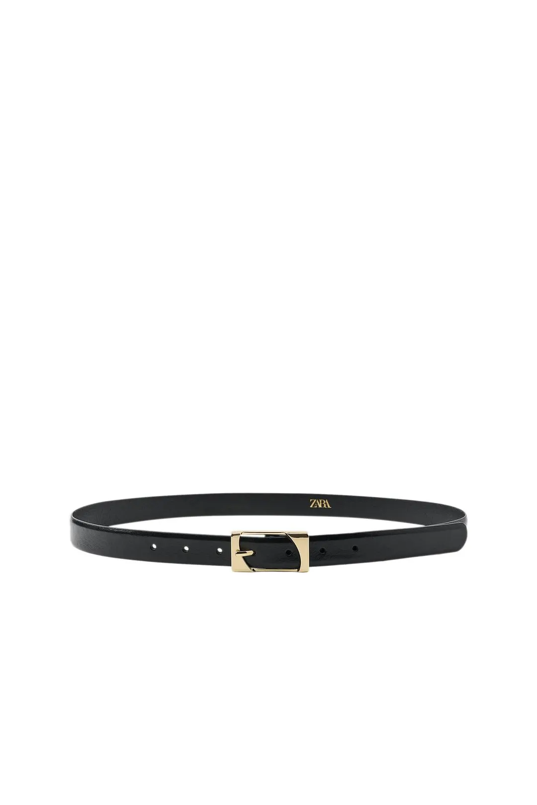 Ремень из 100% кожи с прямоугольной пряжкой, Zara