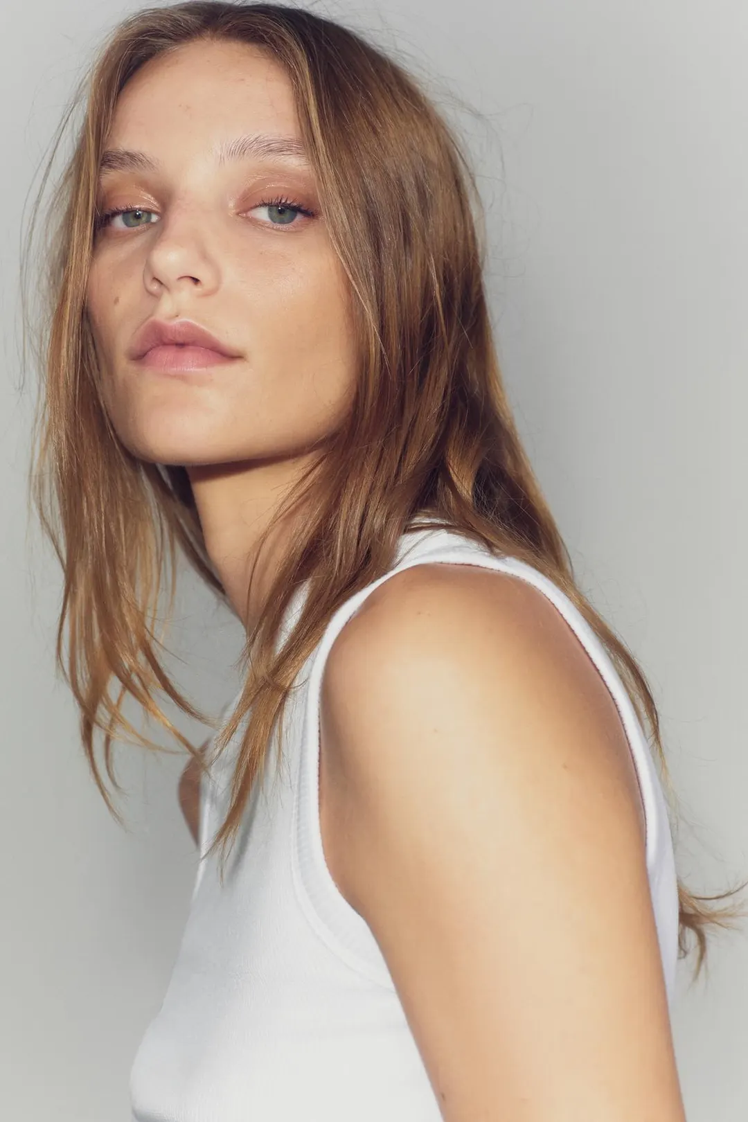 Топ без рукавов в рубчик, Zara