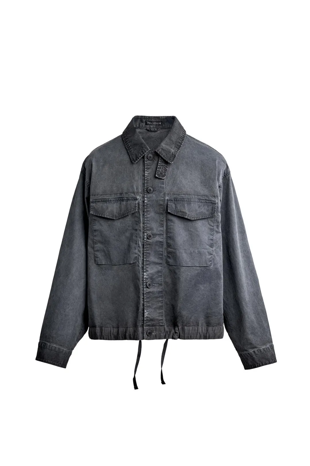 Укороченная куртка с эффектом стирки, Zara