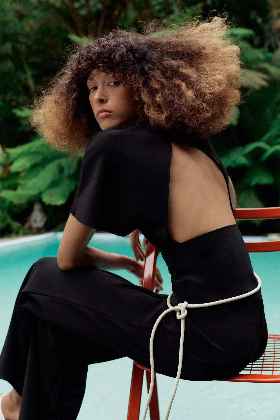 Брюки эластичные широкого кроя, Zara