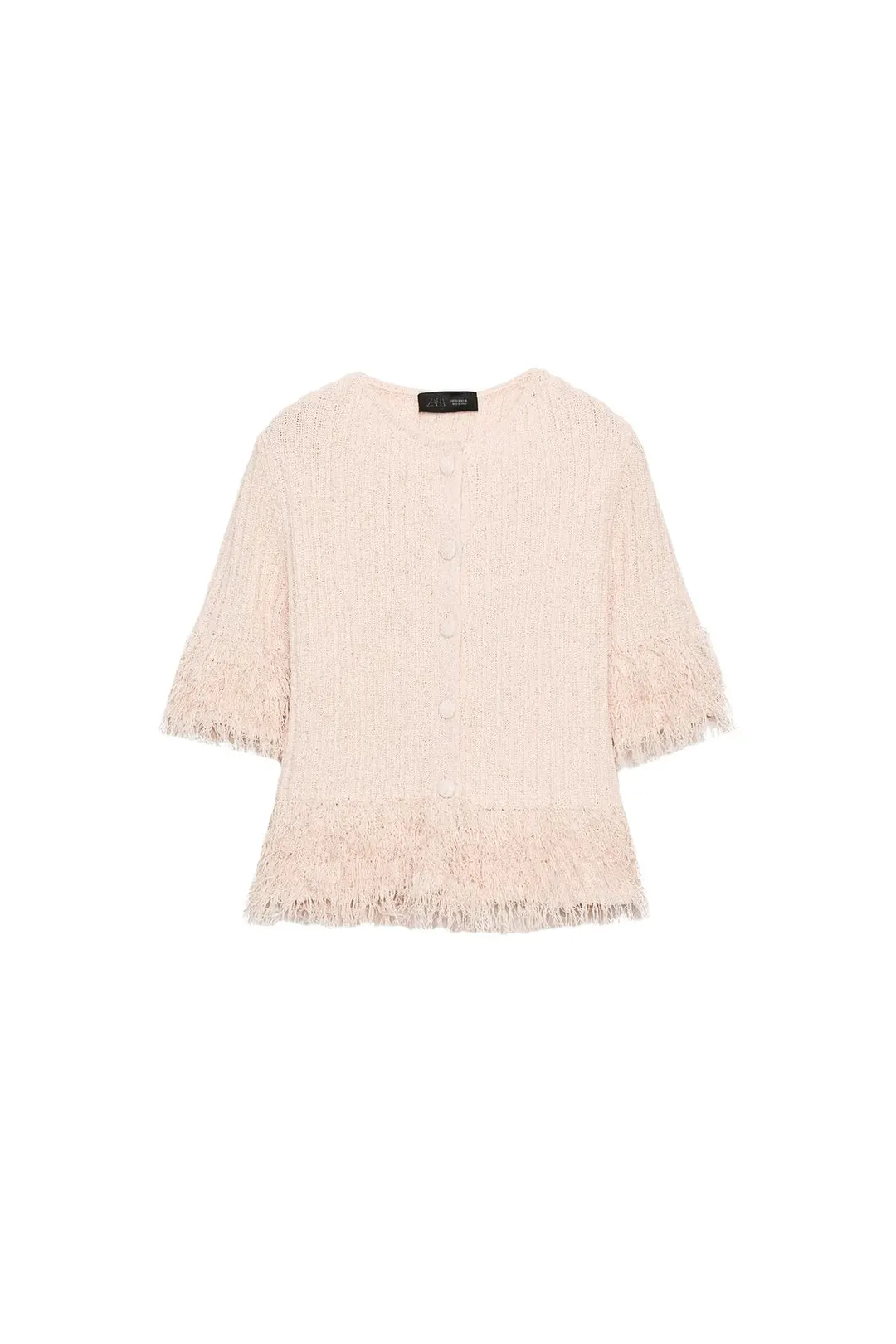 Вязаный кардиган с бахромой, Zara