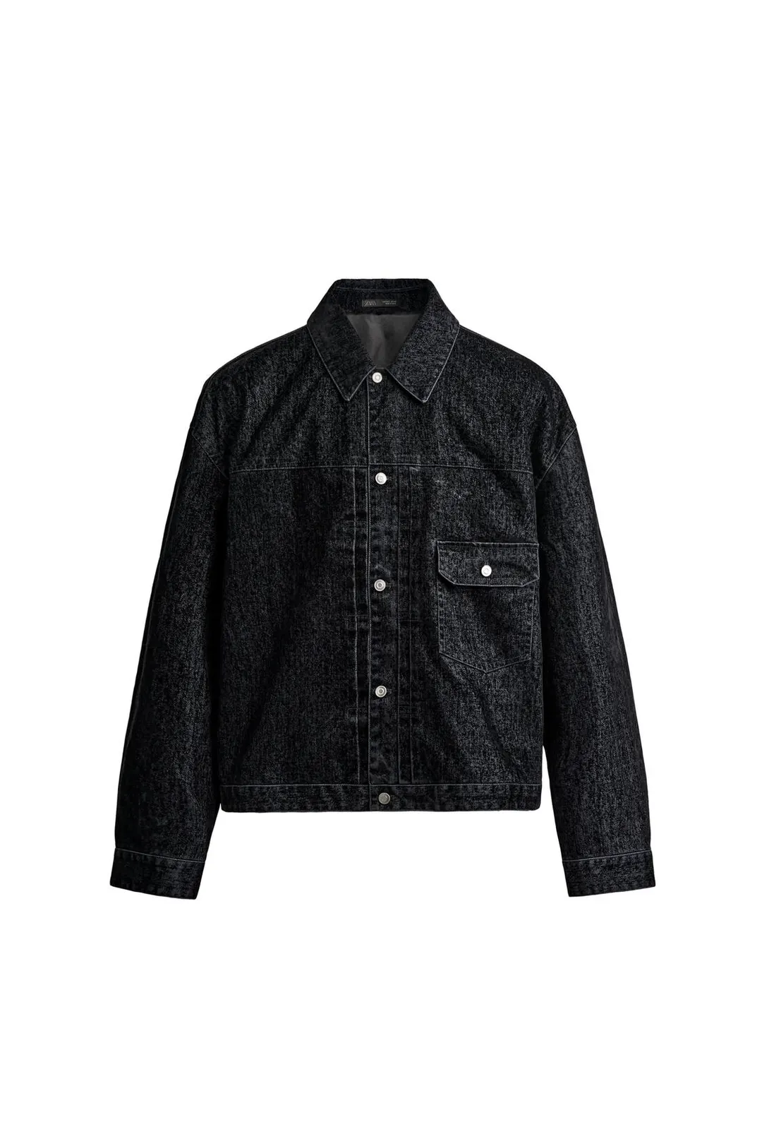 Укороченная куртка с флокированным покрытием, Zara