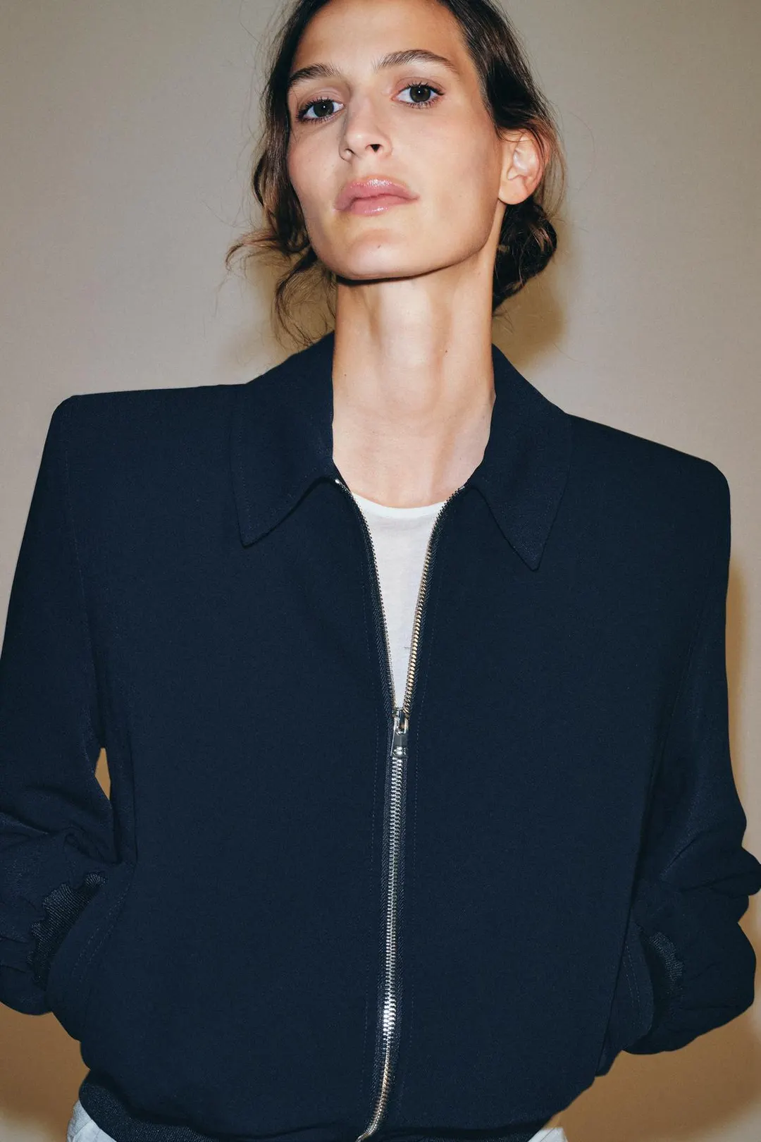 Бомбер с подплечниками ZW Collection, Zara