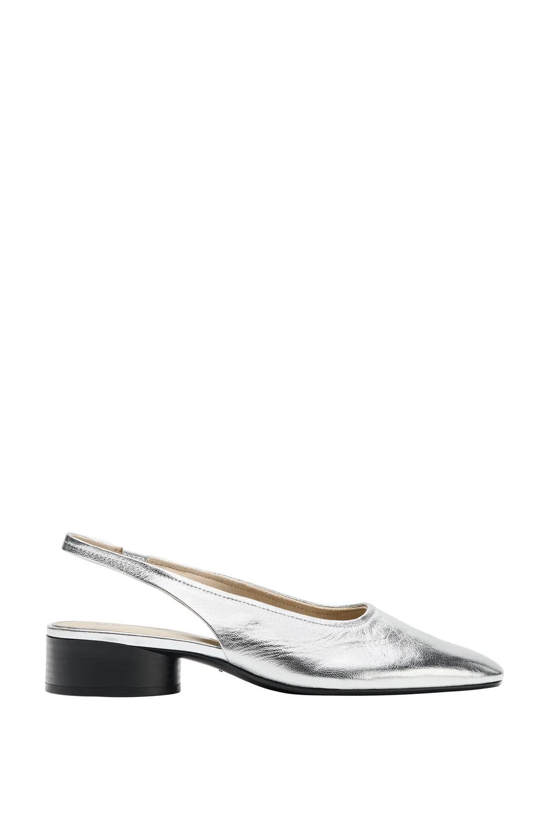 Туфли из кожи с эффектом металлик, Zara