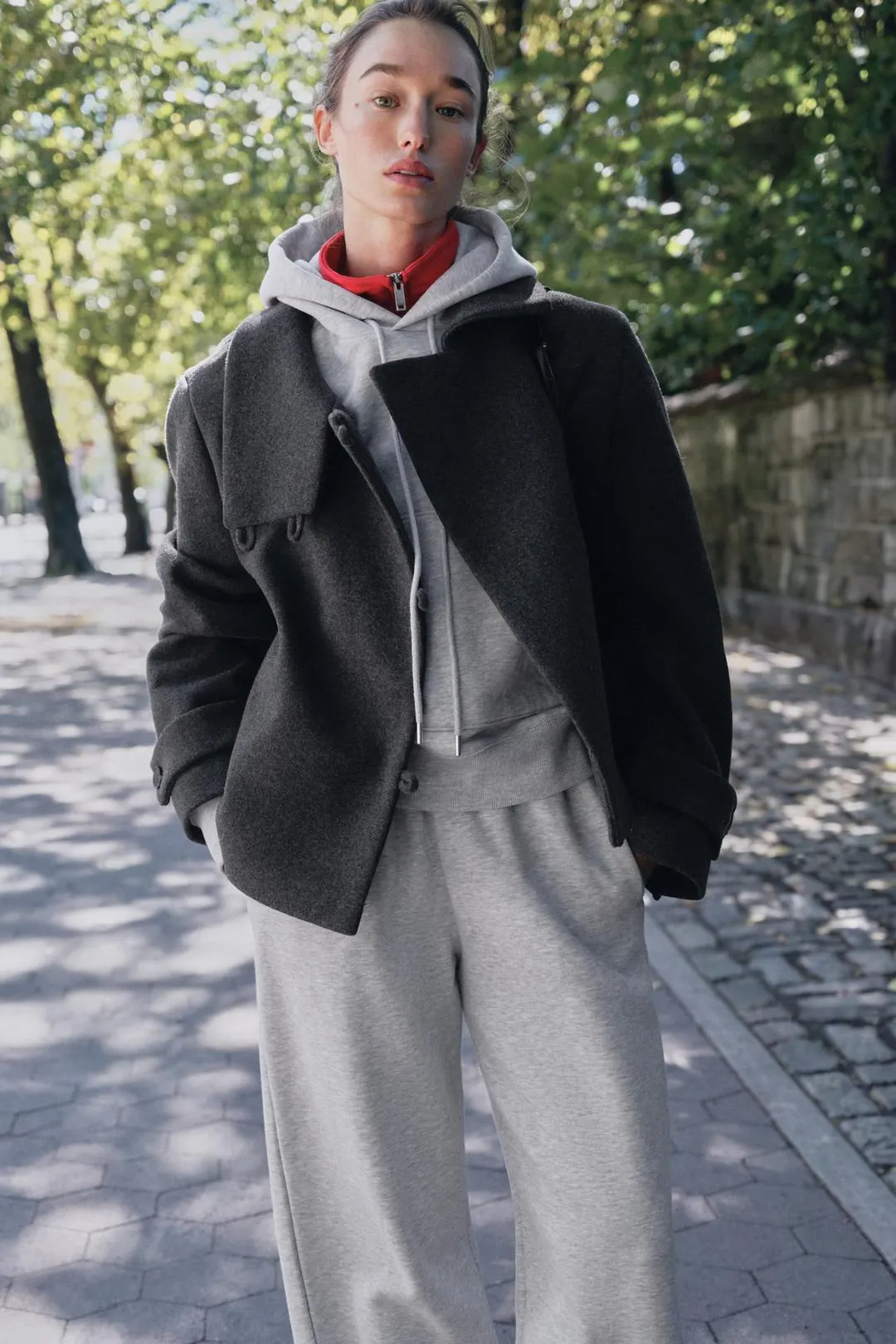Мягкий двубортный жакет, Zara