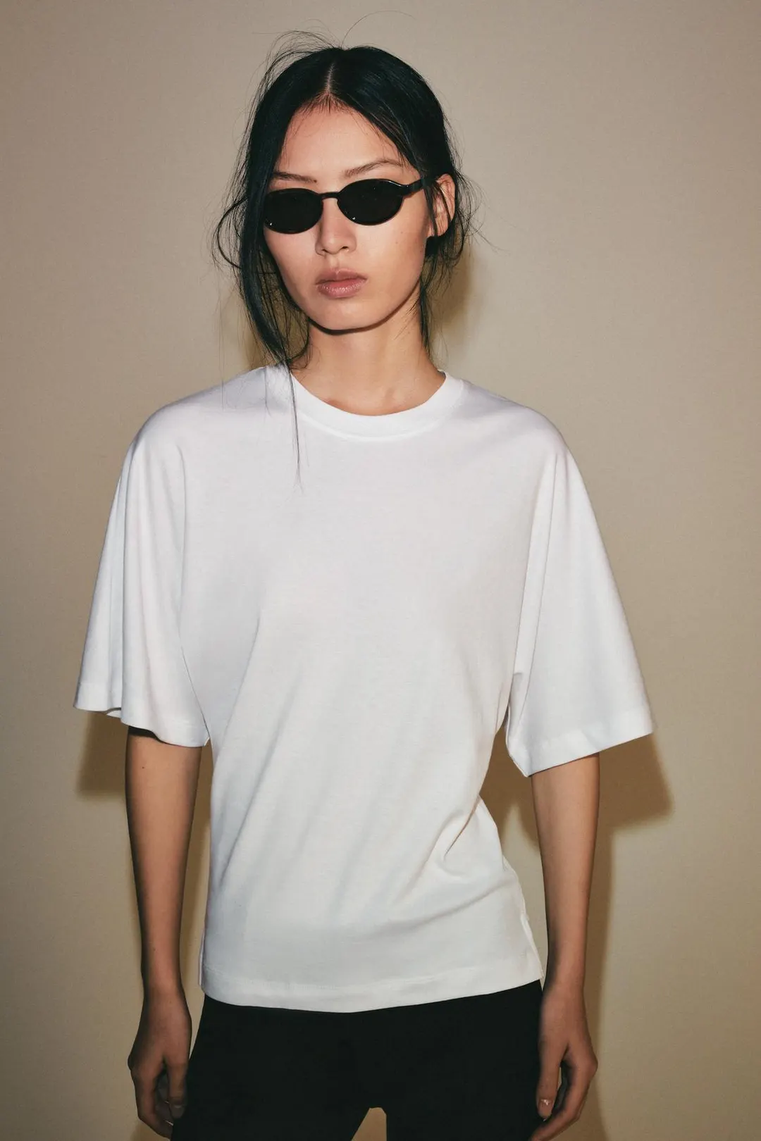 Футболка облегающего кроя из хлопка SUPIMA®, Zara