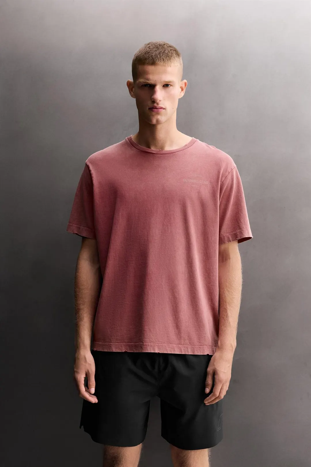 Беговая футболка из хлопка, Zara