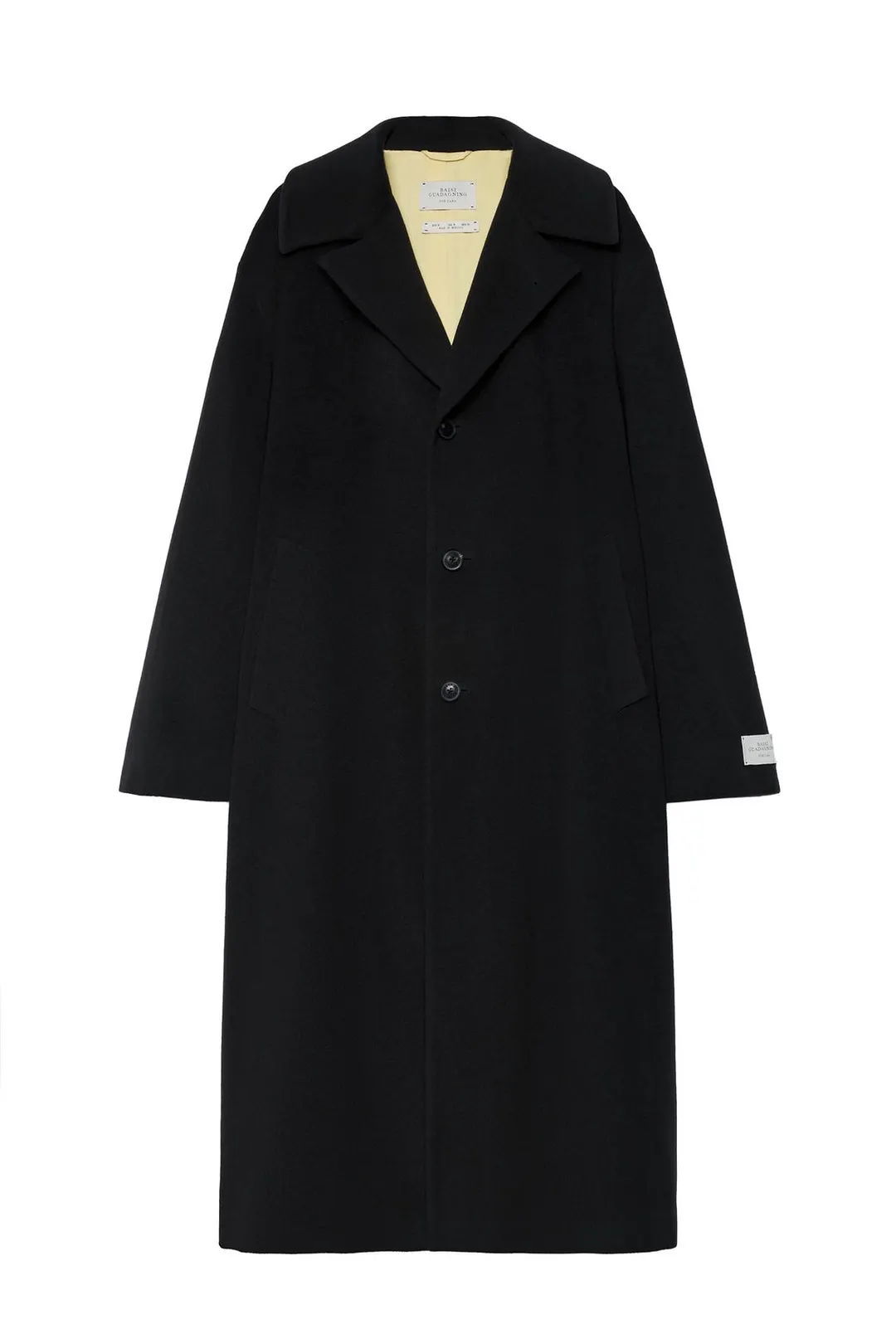 Пальто длинное контрастное, Zara