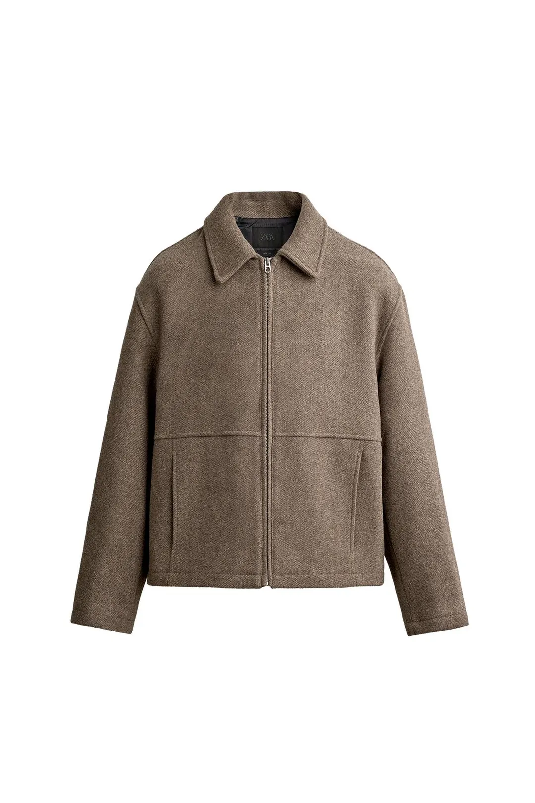 Куртка прямого кроя из смесовой шерсти, Zara