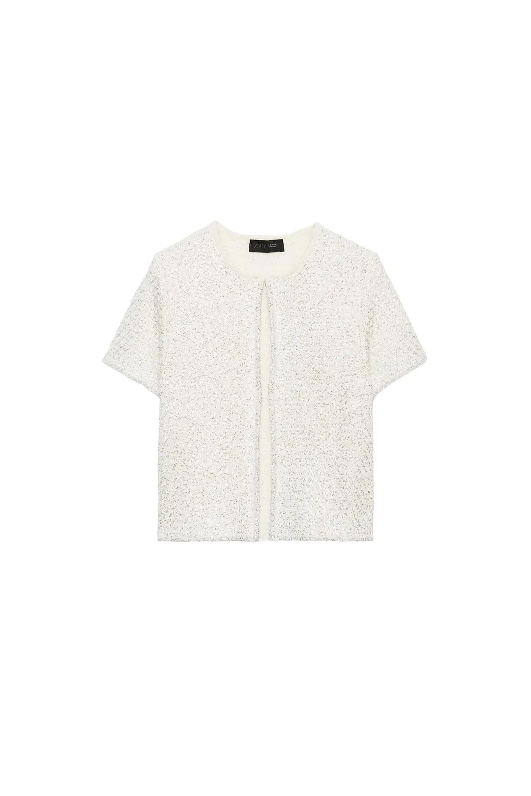 Кардиган с пайетками и металлизированной нитью, Zara