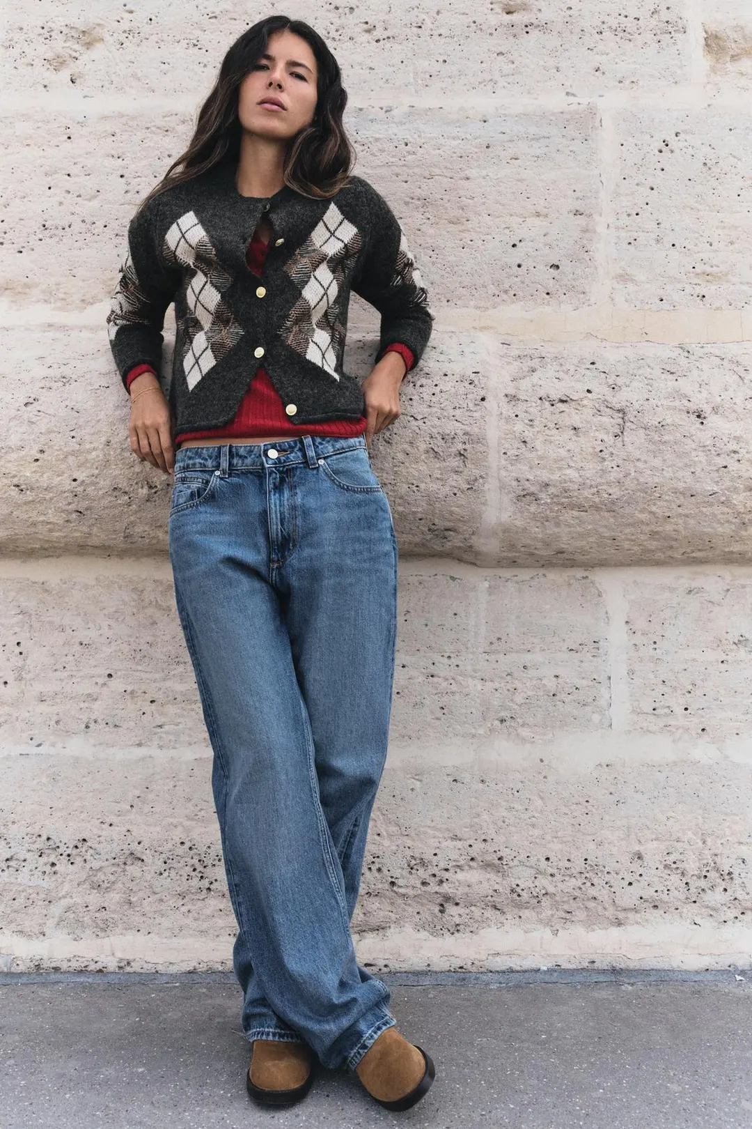 Кардиган вязки аргайл, Zara