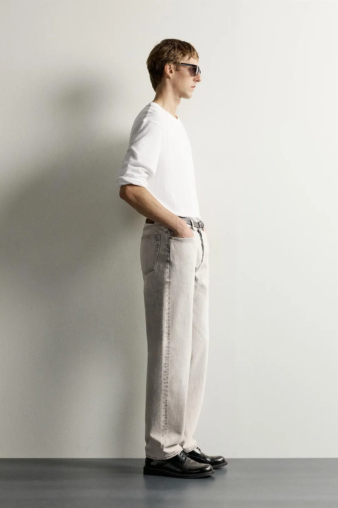 Джинсы прямого кроя с кислотной стиркой, Zara