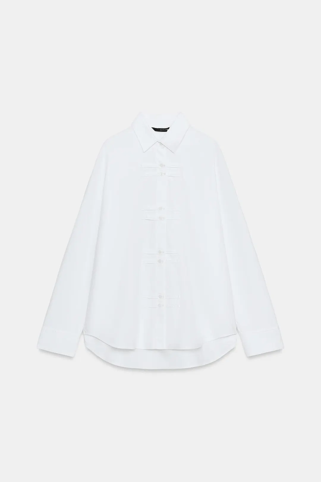 Рубашка оксфорд с застежкой-клевант ZW Collection, Zara