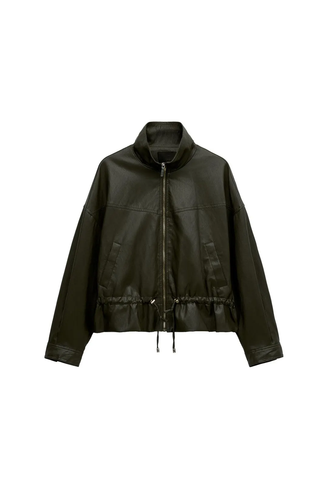 Куртка под кожу с кулиской, Zara