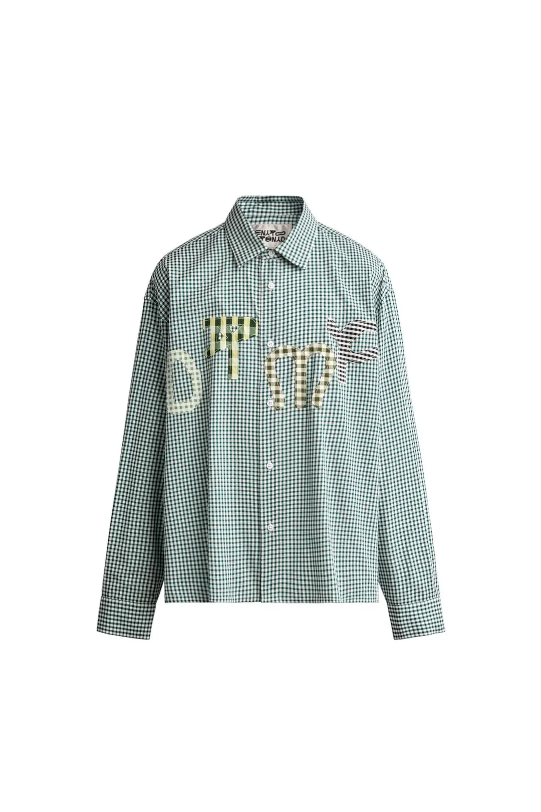 Рубашка в клетку с нашивкой DTMF, Zara